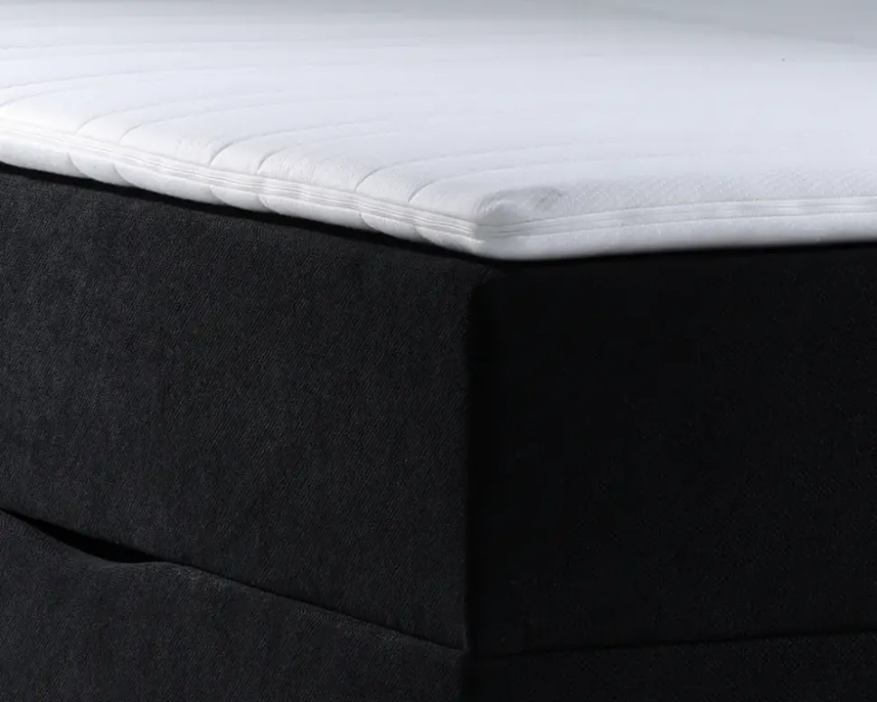 Boxmadras med magasin 180 x 200 cm sort