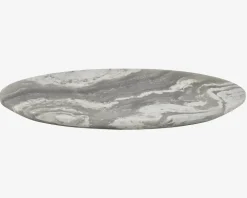 Bræt Marmor Grå/Grøn Ovalt L.30,5