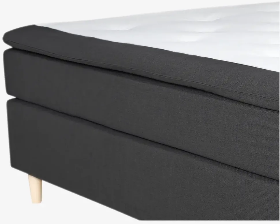 Continentalseng grå 180 x 200 cm