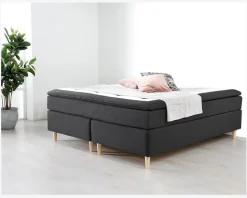 Continentalseng grå 180 x 200 cm