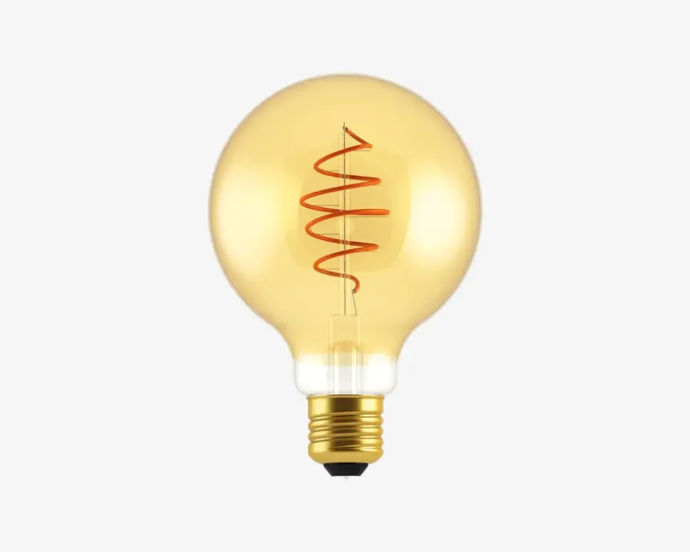 Deko Globepære Spiral Guldfarvet E27