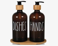 Dispensersæt sæbe/opvask brun