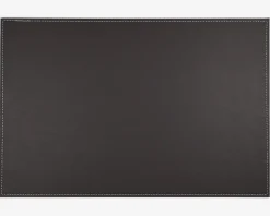 Dækkeserviet mørk brun pu 45x30 cm