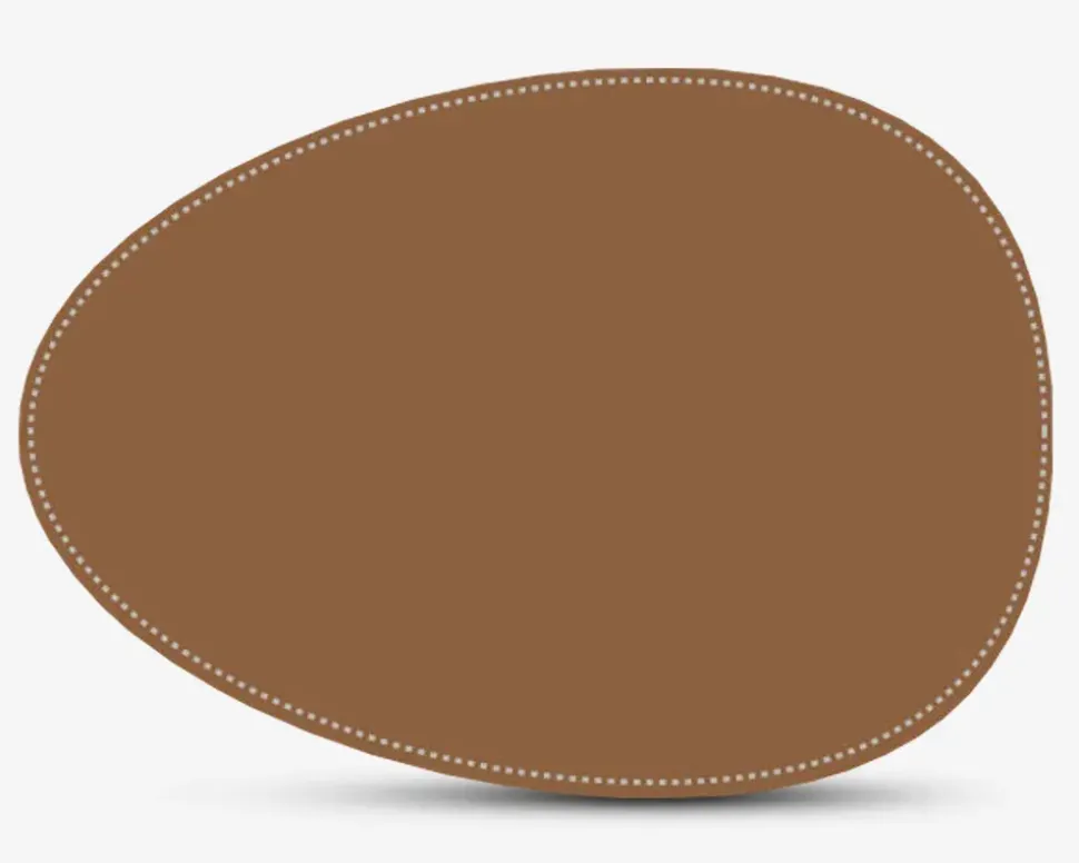 Dækkeserviet oval brun pu 42x33 cm