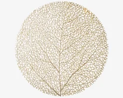 Dækkeserviet PVC Guld Ø.38cm