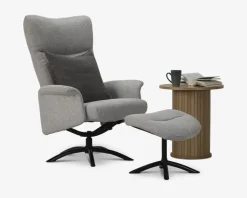 Drejestol Inkl. Fodskammel Beige