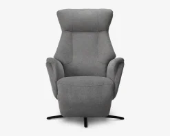 Drejestol m/Indbygget Fodskammel grå