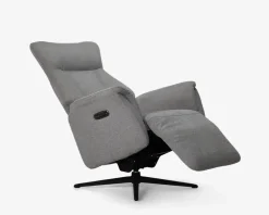 Drejestol m/Indbygget Fodskammel grå