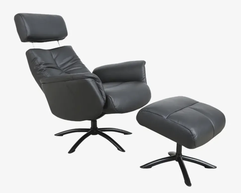 Drejestol Sit-Well 2 Sort Læder