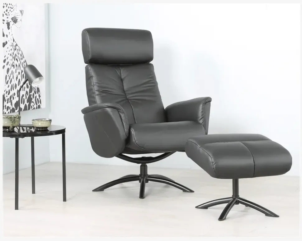 Drejestol Sit-Well 2 Sort Læder