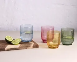 Drikkeglas farvet 33cl 4 stk.