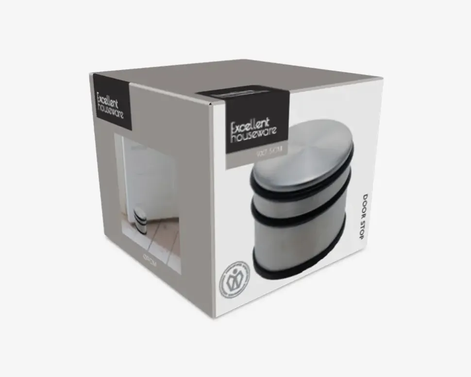 Dørstopper krom H.7,5 cm