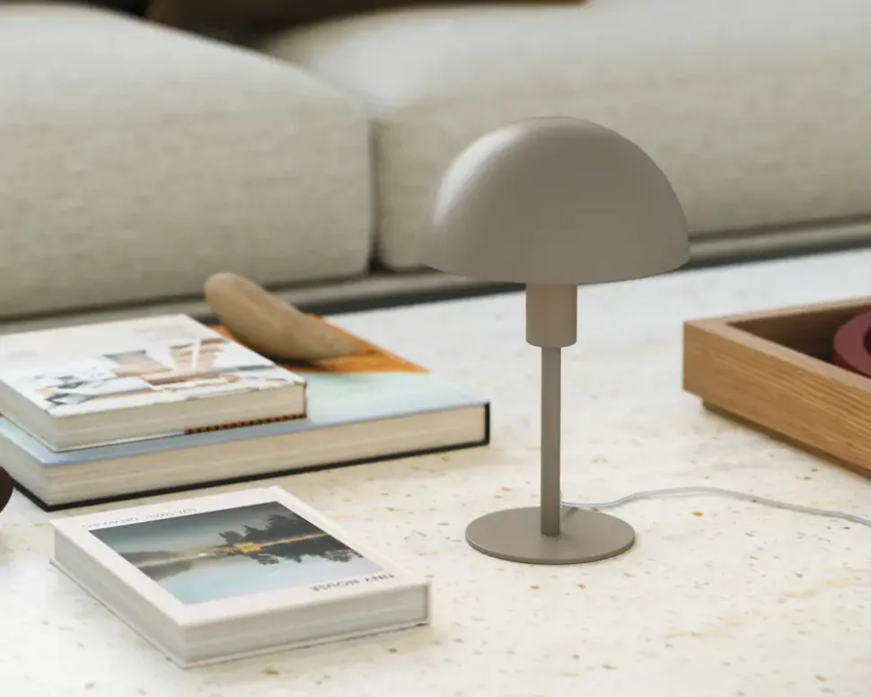 Ellen mini bordlampe lys brun H.25 cm