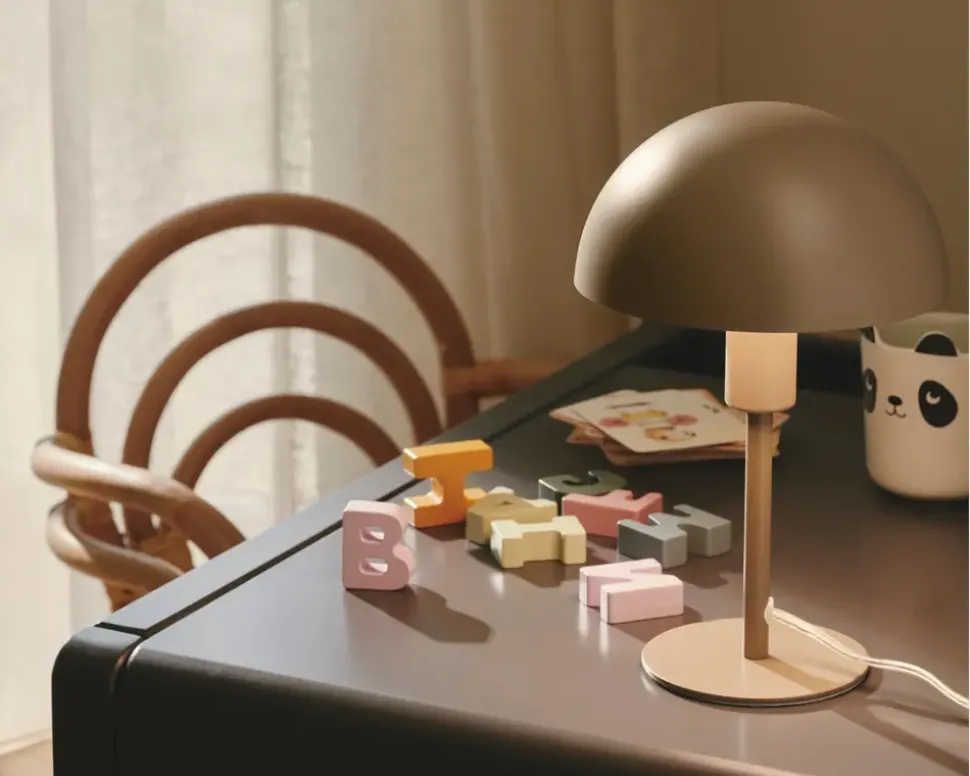 Ellen mini bordlampe lys brun H.25 cm