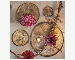 Fad Metal Guld Ø.21 H.1,5 cm