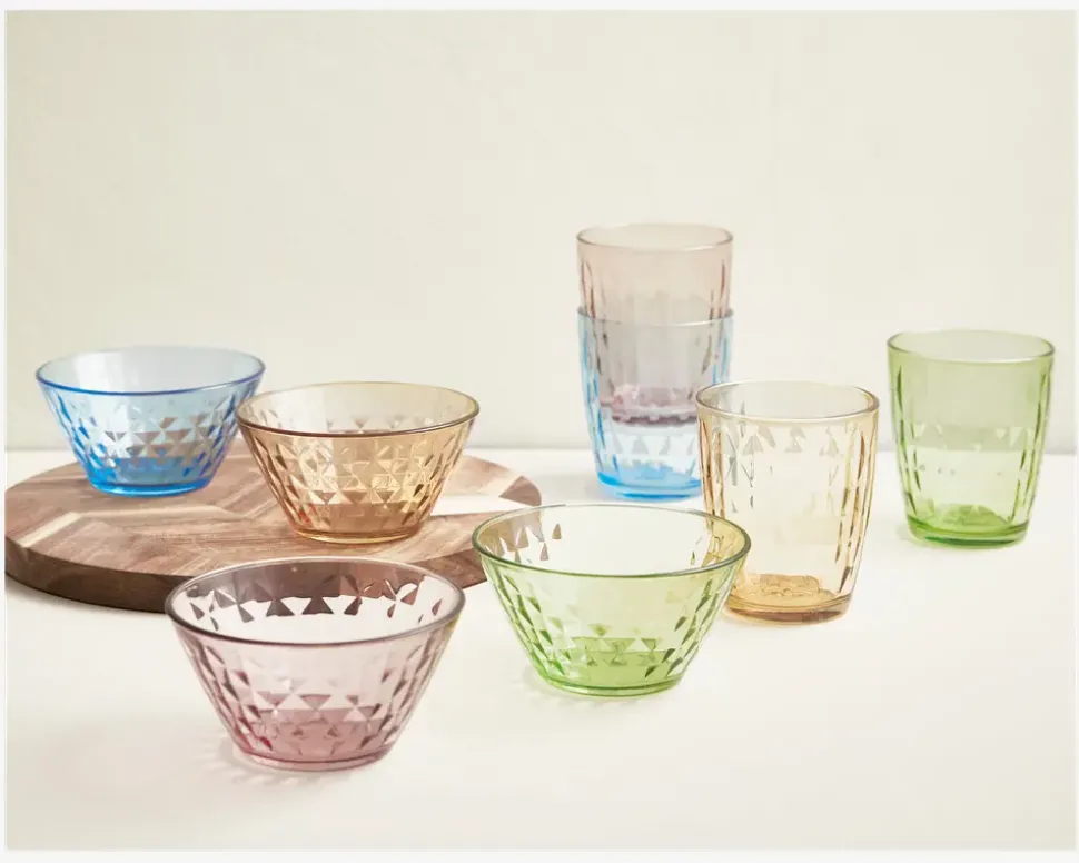 Farvede Skåle Mosaic 4pk Ø.12cm