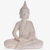 Figur buddha siddende H.36 cm