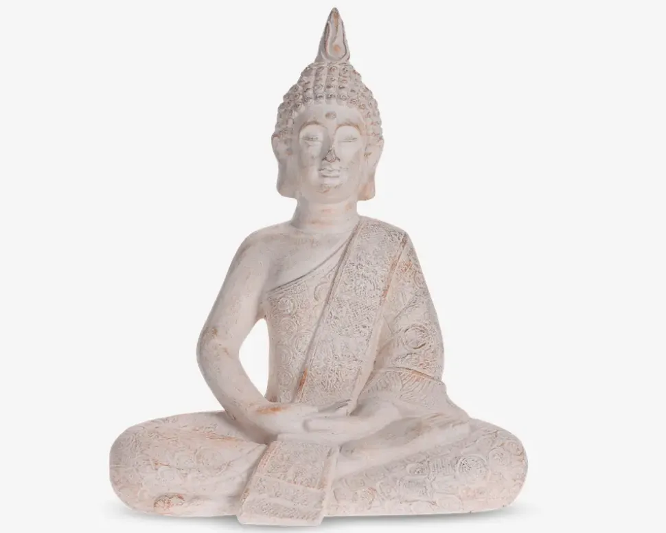 Figur buddha siddende H.36 cm