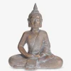 Figur buddha siddende H.53 cm