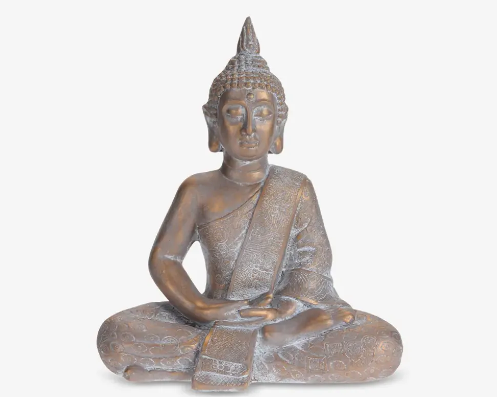 Figur buddha siddende H.53 cm