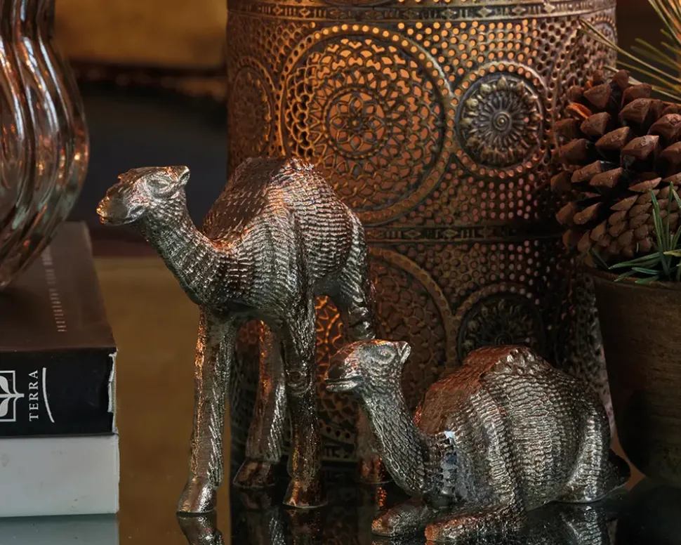 Figur dromedar champagne 16x6x4 cm