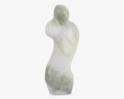 Figur female abstrakt grøn H.23 cm
