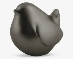 Figur fugl grå H.9,6 cm