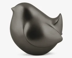 Figur fugl grå H.9,6 cm