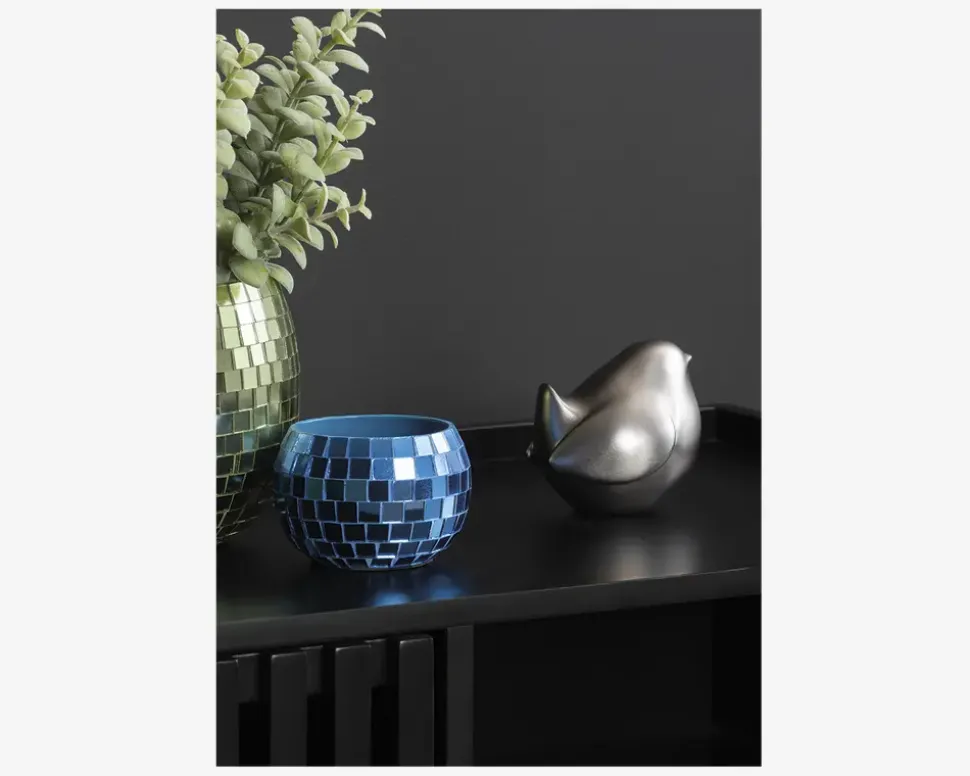 Figur fugl grå H.9,6 cm