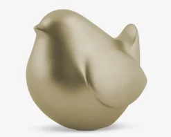 Figur fugl guldfarvet H.9,6 cm