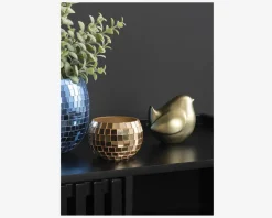 Figur fugl guldfarvet H.9,6 cm