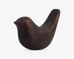 Figur fugl valnød H.12,5 cm