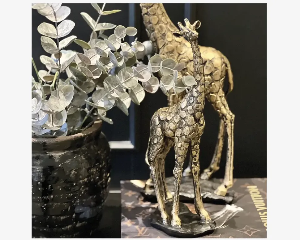 Figur Giraf på fod 12x35 cm