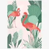 Flamingo dreams 50x70 cm