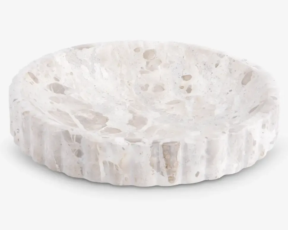 Frugtskål marmor burn Ø.30 cm