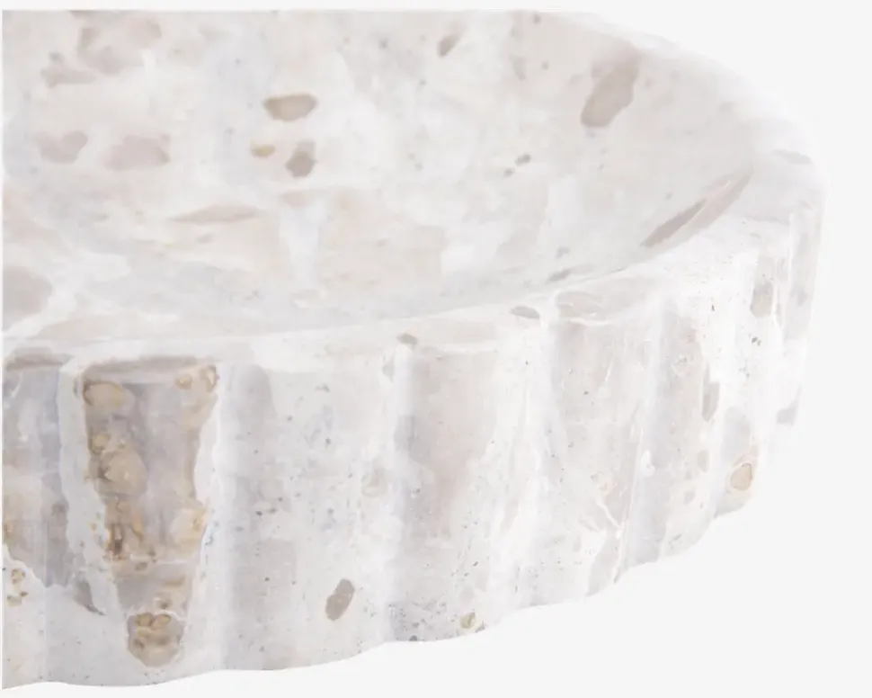 Frugtskål marmor burn Ø.30 cm