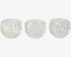 Fyrfadsstage Ass. Design Klar H.6 cm