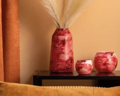 Fyrfadsstage votive blended small rød Ø.8 cm