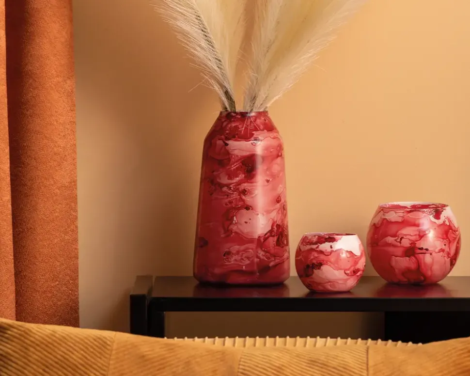 Fyrfadsstage votive blended small rød Ø.8 cm