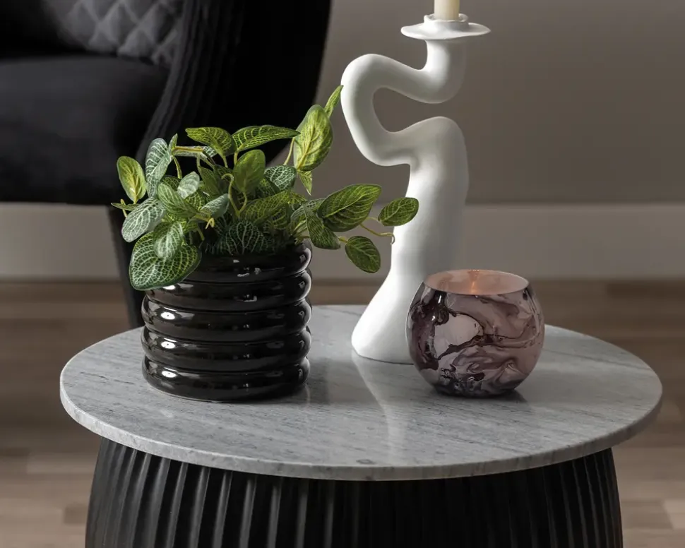 Fyrfadsstage votive blended small grå Ø.8 cm