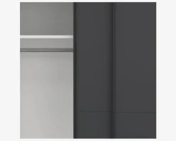 Garderobeskab Case grå B. 179 x H. 221 cm