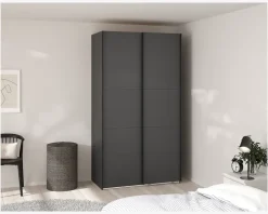 Garderobeskab Case grå B. 119 x H. 221 cm