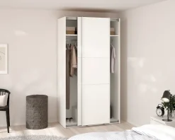 Garderobeskab Case hvid B. 119 x H. 221 cm