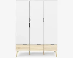 Garderobeskab Delta m. 3 låger og 3 skuffer