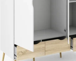 Garderobeskab Delta m. 3 låger og 3 skuffer