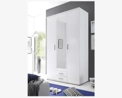 Garderobeskab m. 3 låger og 2 skuffer