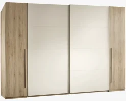 Garderobeskab m. 2 låger og 2 Skydelåger