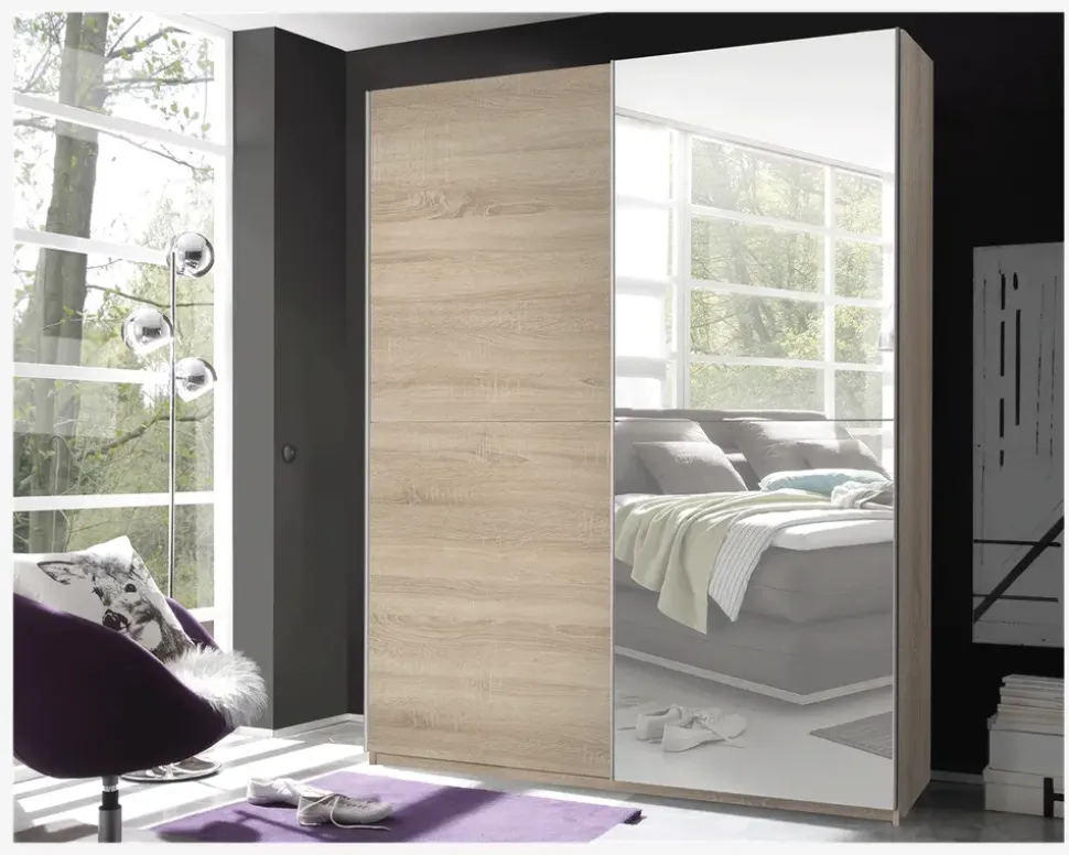 Garderobeskab m. 2 skydedøre