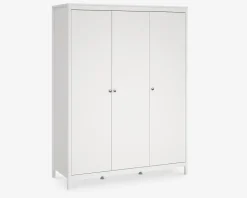 Garderobeskab Madrid hvid med 3 låger