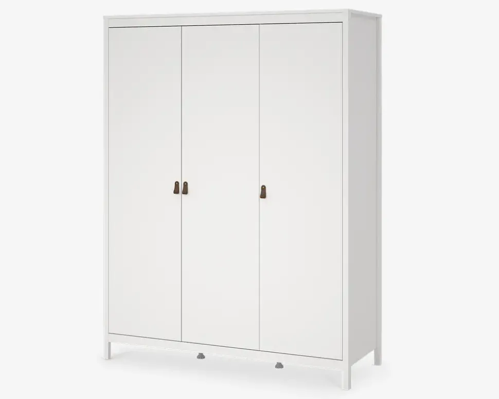 Garderobeskab Madrid hvid med 3 låger